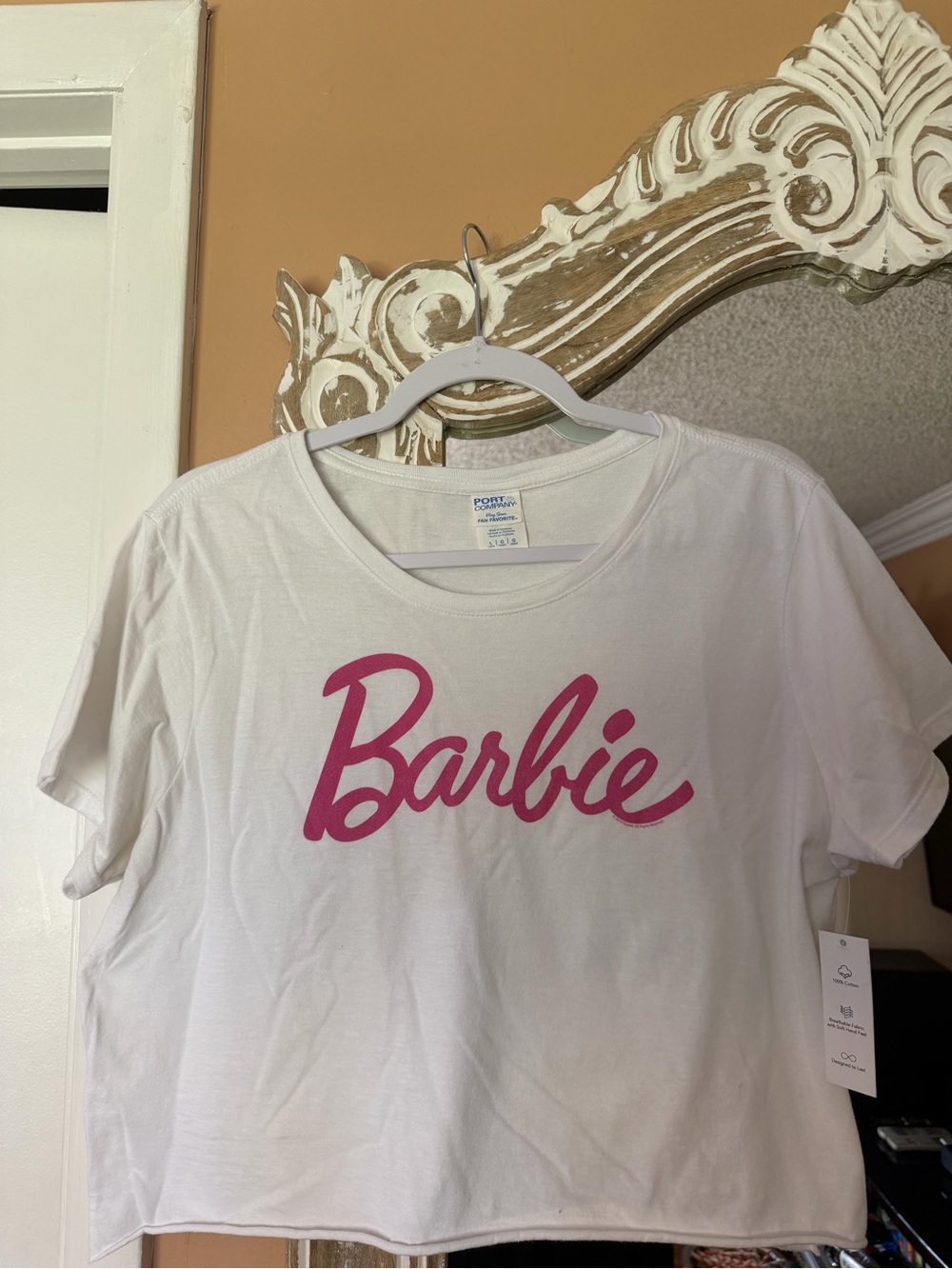 NWT Barbie Graphic Tee with Iconic Pink Logo